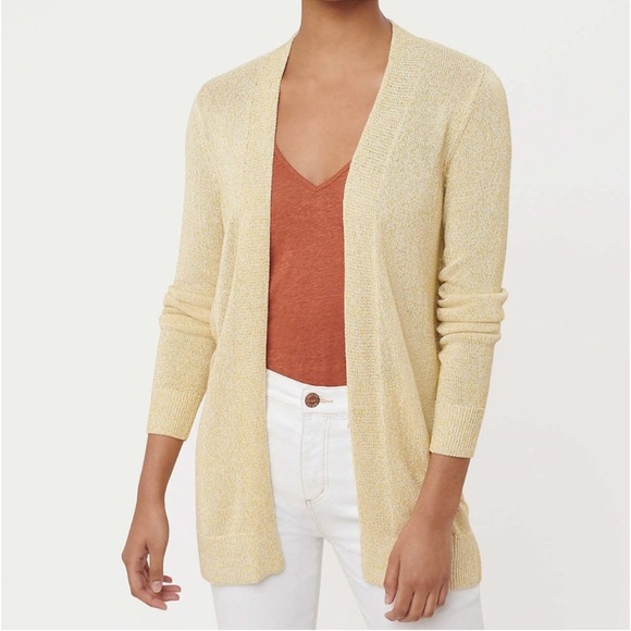 Loft Gold Shimmer Open Cardigan - Picture 1 of 7